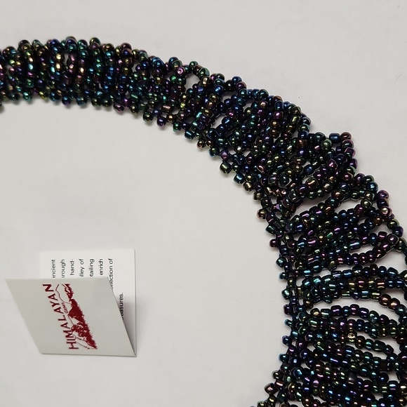 Broken Clasp Peacock Colored STATEMENT NECKLACE - Picture 3 of 12